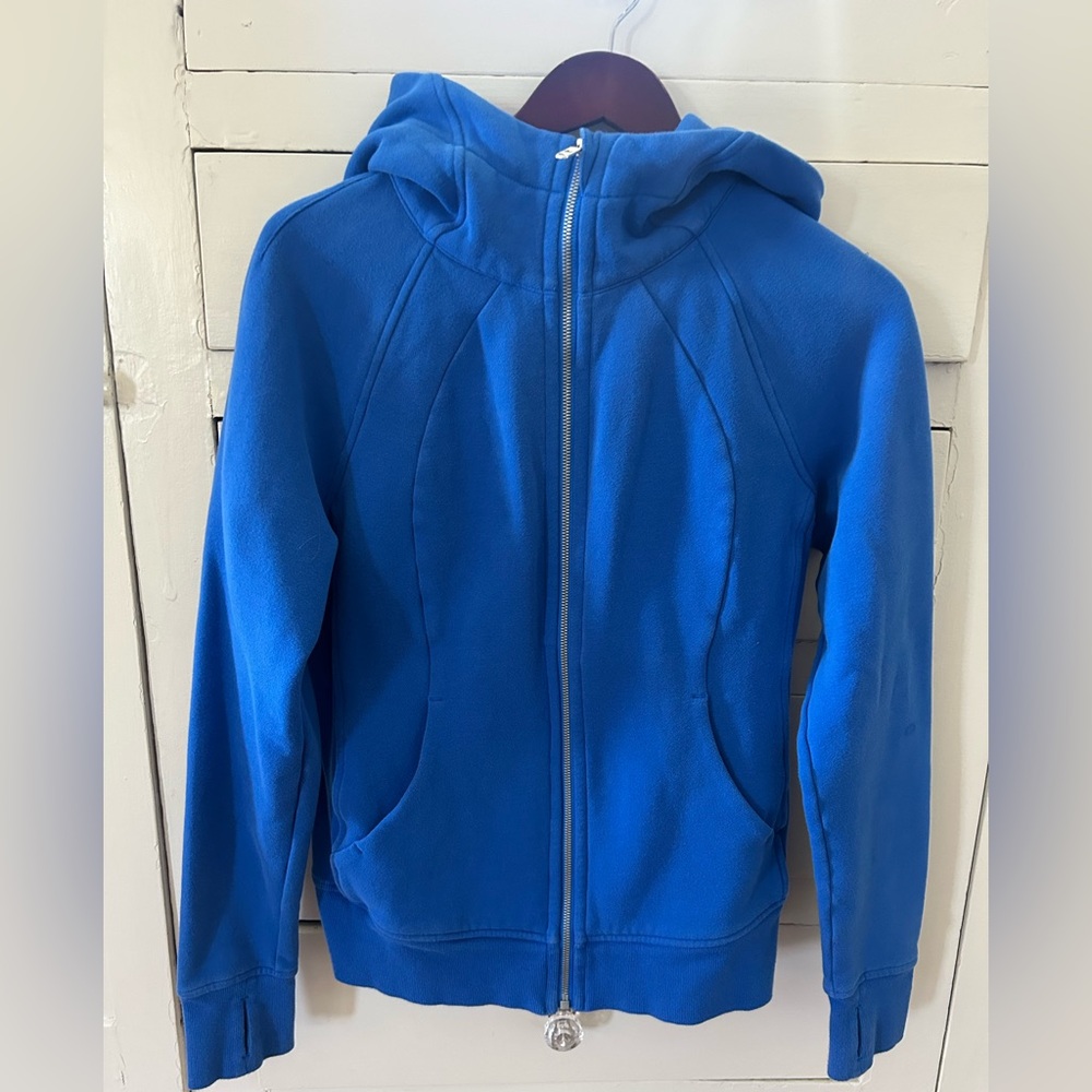 Lululemon Blue Zip-Up Hooded Sweatshirt